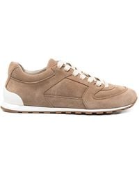 Brunello Cucinelli - Suede Panelled Trainers - Lyst