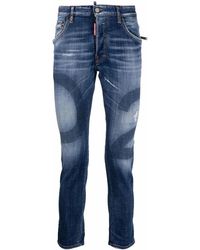 DSquared² - Logo-Print Skinny Jeans - Lyst