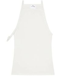 Courreges - Halterneck Ribbed Tank Top - Lyst