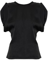 Victoria Beckham - Bela Ruffled Sleeveless Top - Lyst