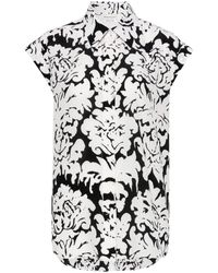 Alexander McQueen - Ärmelloses Hemd mit floralem Design - Lyst