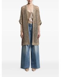 Peserico - Vest Met Pailletten En Mesh - Lyst