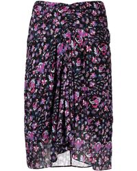 Isabel Marant - Floral-print Ruched Skirt - Lyst