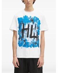 Helmut Lang - Logo-Print Cotton T-Shirt - Lyst