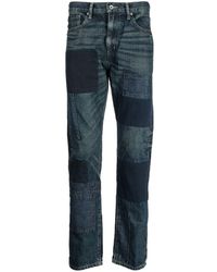 Neighborhood - Patch-Detail Washed-Denim Jeans - Lyst