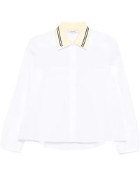 Dorothee Schumacher - Power Striped-Collar Shirt - Lyst
