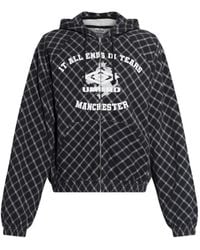 Umbro - Plaid-Pattern Zip-Up Hoodie - Lyst