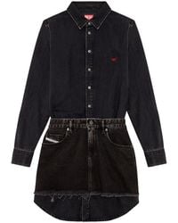 DIESEL - De-Desy-D Denim Mini Dress - Lyst
