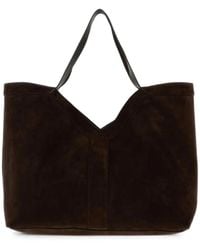 Saint Laurent - Large Y-Shaped Suede Tote Bag - Lyst