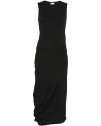 Calvin Klein - Ribbed Sleeveless Midi Dress - Lyst
