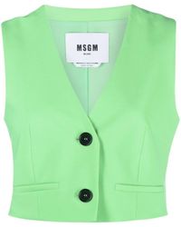 MSGM - Button-front Tailored Waistcoat - Lyst