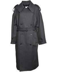 Grifoni - Manteau Ceinturé À Boutonnière Croisée - Lyst