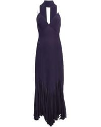KHAITE - Candita Pleated V-neck Slip Midi Dress - Lyst