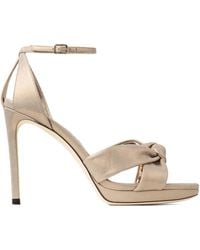 Jimmy Choo - Rosie Sandalen Mit Geknotetem Knöchelriemen 85Mm - Lyst