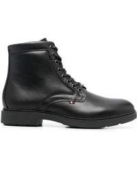 Tommy Hilfiger - Lace-Up Leather Boots - Lyst