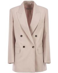 Max Mara - Double-Breasted Peak-Lapel Blazer - Lyst