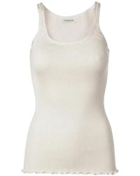 Rosemunde - Belle Ribbed Silk Top - Lyst