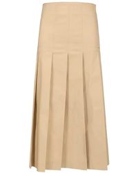 Al Duca d'Aosta - Pleated Midi Skirt - Lyst