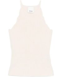 Allude - Scalloped Ribbed Tank Top - Lyst