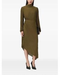 AllSaints - Pleated Asymmetric Dress - Lyst
