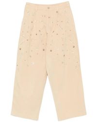 Liu Jo - Floral-Embellished Trousers - Lyst