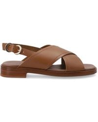Frau - Crossover-Strap Buckled Sandals - Lyst