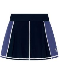 EA7 - Logo-Print Panelled Mini Skirt - Lyst