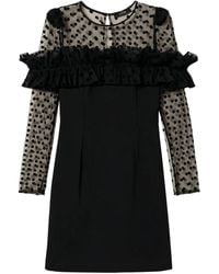 Twinset - Gerüschtes Minikleid mit Polka Dots - Lyst