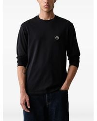 ARMANI EXCHANGE - Logo-Patch Long-Sleeve T-Shirt - Lyst