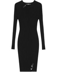 Versace - Mini Robe En Maille Côtelée Safety Pin - Lyst
