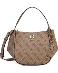 Guess - Coleen Monogram-Print Logo-Plaque Tote Bag - Lyst