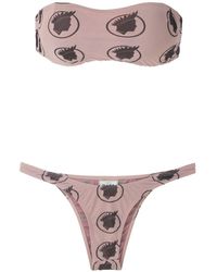 Amir Slama Bikini con estampado Índio - Multicolor