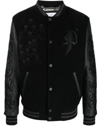 Philipp Plein - Giacca Varsity Gothic Plein Con Applicazione - Lyst
