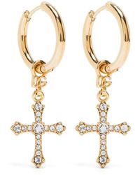 Dolce & Gabbana - Crucifix Drop Earrings - Lyst