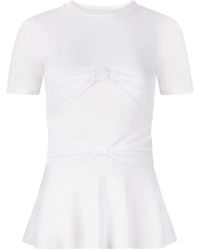 Nina Ricci - T-Shirt Mit Schleifendetail - Lyst