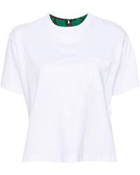 Sacai - Floral-print Panelled T-shirt - Lyst