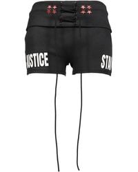 Anomalies Department - Lace-Up Logo-Print Shorts - Lyst