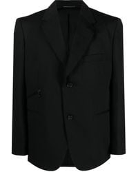 Yohji Yamamoto - Single-Breasted Wool Blazer - Lyst