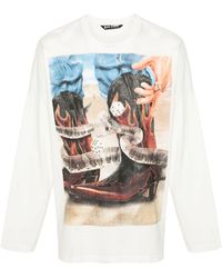 Palm Angels - Graphic-print Cotton T-shirt - Lyst