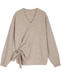JNBY - Knot-Detail V-Neck Sweater - Lyst