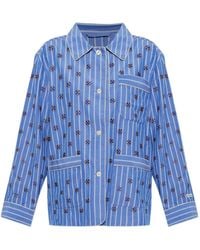 Munthe - Chemise Rayée Vintager À Ornements De Perles - Lyst