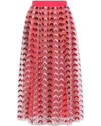Elie Saab - Jupe En Tulle À Broderies - Lyst