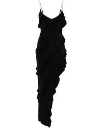 Nissa - Side-slit Ruffled Maxi Dress - Lyst