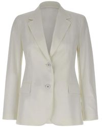 Max Mara - Notched-Lapels Button Blazer - Lyst