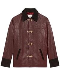 Drole de Monsieur - Textured Leather Jacket - Lyst