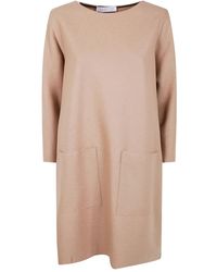 Harris Wharf London - Patch-Pocket Wool Midi Dress - Lyst