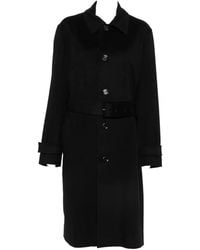 Lardini - Belted Single-Breasted Coat - Lyst
