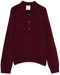 Allude - Jersey Con Botones Y Cuello De Polo - Lyst