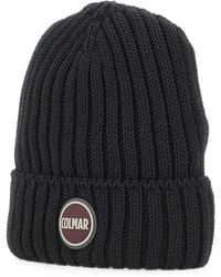 Colmar - Ribbed-Knit Logo-Patch Beanie Hat - Lyst