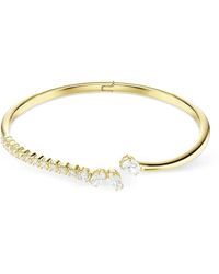 Swarovski - Mesmera Crystal-Embellished Open-Cuff Bracelet - Lyst